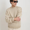 Harbor Stripe Sweater in Cotton, Flax/Ivory