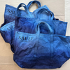 Hand Dyed Tote Bag, Deep Ocean Blue
