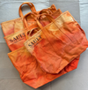 Hand Dyed Tote Bag, Golden Hour Orange