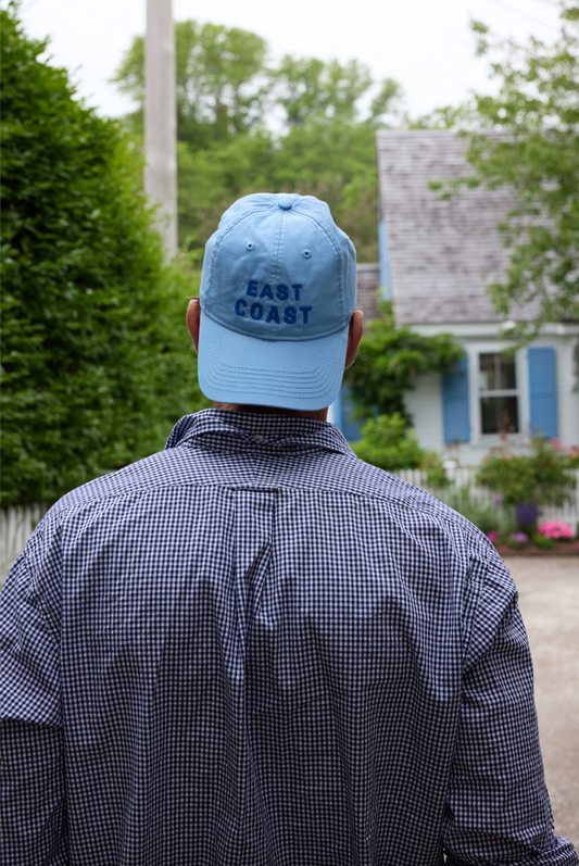 East Coast Needlepoint Cap, Light Blue