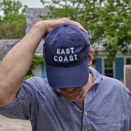 East Coast Needlepoint Cap, Navy