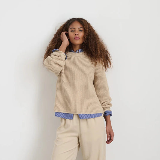 Amalie Pullover Sweater, Sand