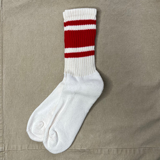 Retro Stripe Sock, Red