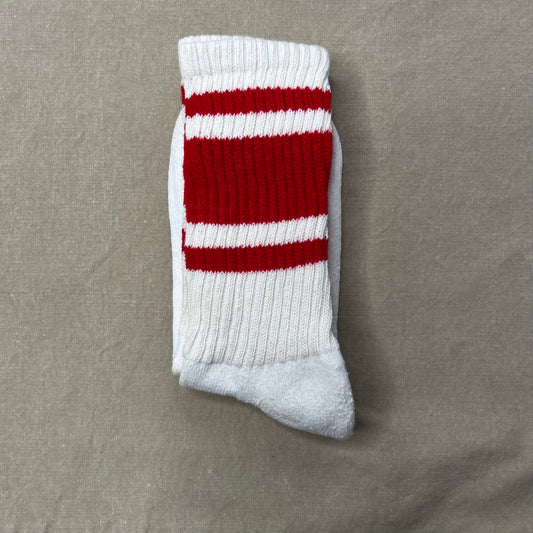 Retro Stripe Sock, Red