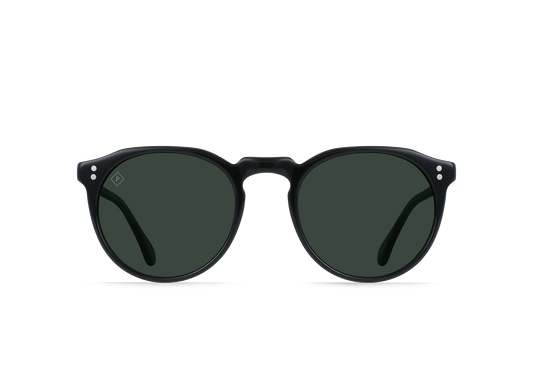 Remmy Sunglasses, Recycled Black/Green Polarized