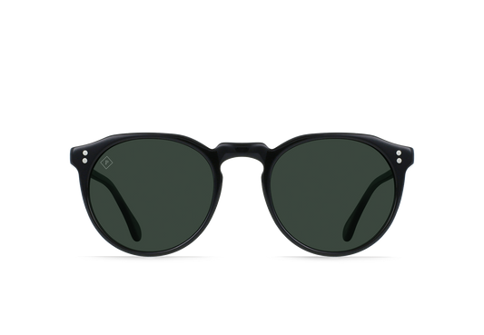 Remmy Sunglasses, Crystal Black / Green Polarized