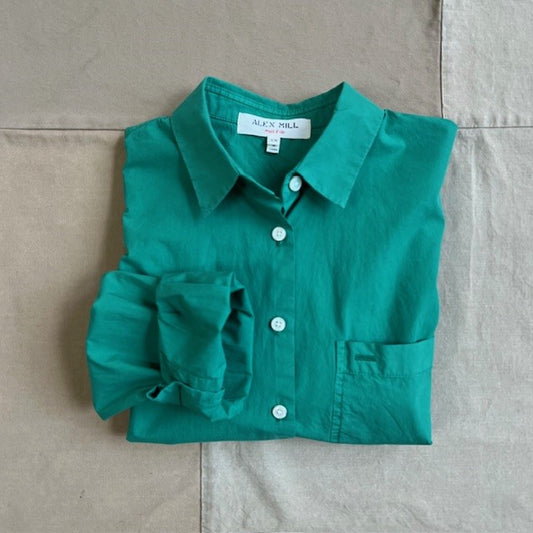 Women's Jo Standard Shirt in Paper Cotton, Spring Green