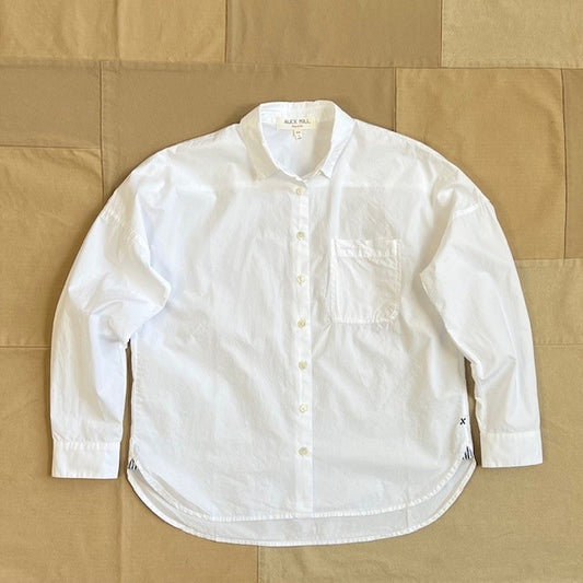 Women's Jo Standard Shirt in Paper Cotton, White