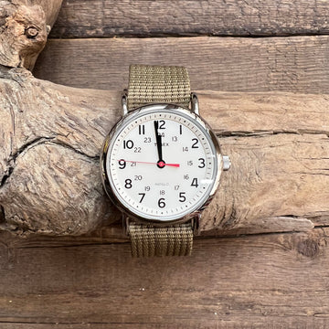 Weekender 38mm Fabric Strap Watch, Olive Nato