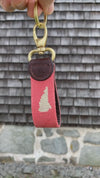Live Free Or Die Key Fob, Dark Red/Silver