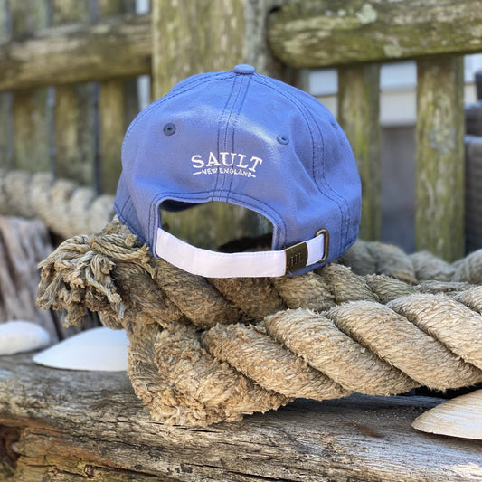Seagull Needlepoint Hat, Slate Blue