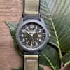 Weekender 36mm Camper Strap Watch, Olive/Black