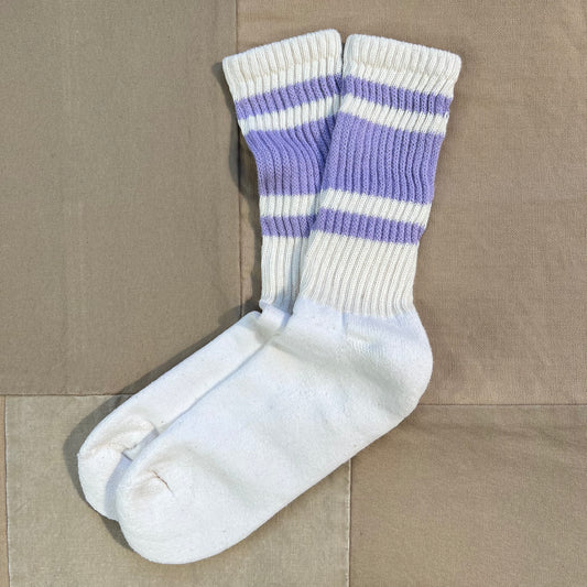 Retro Stripe Sock, Lavender