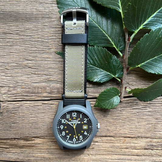 Weekender 36mm Camper Strap Watch, Olive/Black