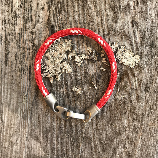 Contender Single Rope, Red/White/Steel