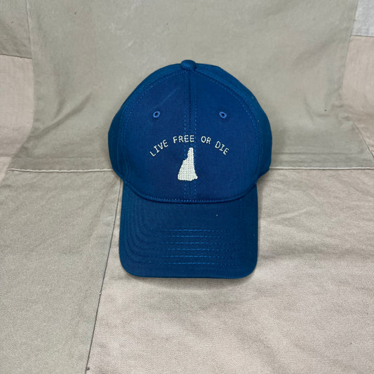 Live Free or Die Needlepoint Hat, Navy