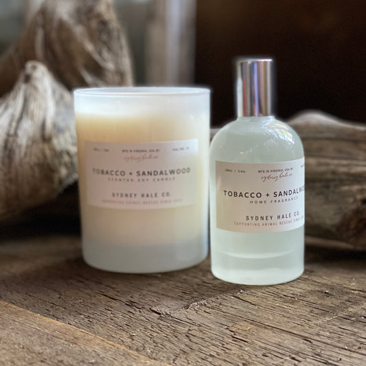 Tobacco + Sandalwood Candle or Room Spray