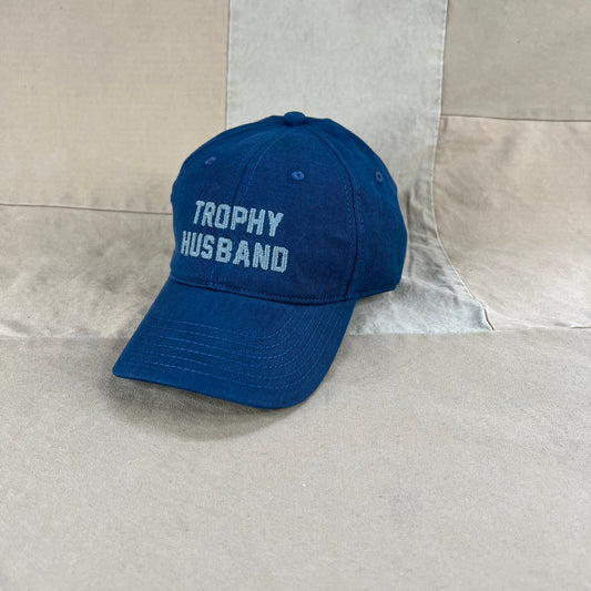 Trophy Husband Needlepoint Cap, Navy