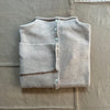 Taylor Roll Neck Cardigan in Cotton Cashmere, Vellum