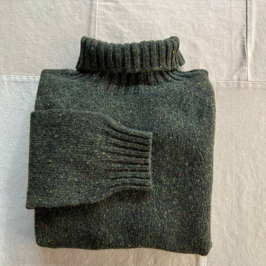 Speckled Wool Turtleneck Sweater, Harris