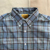 Winter Madras Weave Cotton Shirt, Blue White Olive Check
