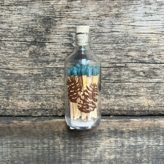 Apothecary Match Bottle, Pine Cone