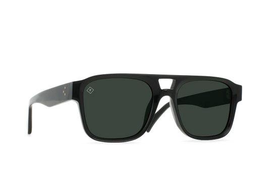 Rifka Sunglasses, Recycled Black / Green Polarized