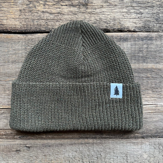 Forest Upcycled Cotton Beanie, Loden
