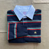 Cotton Striped Rugby Shirt, Navy Multi