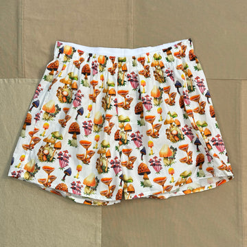 Organic Cotton Boxer Short, Seb Gorey Watercolor Shrooms