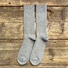 Cotton Wool Ribbed Crew Sock, Gray