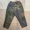 Olive Patchwork Twill Oxford Pant