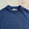 Waffle Knit Crew Sweater, Navy