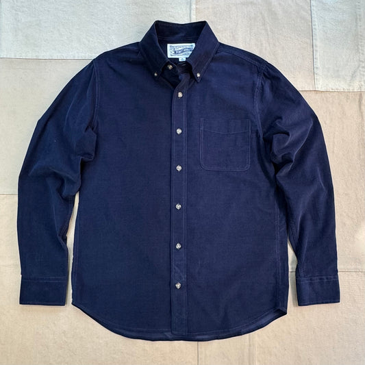 Pinwale Corduroy Button Down Shirt, Navy