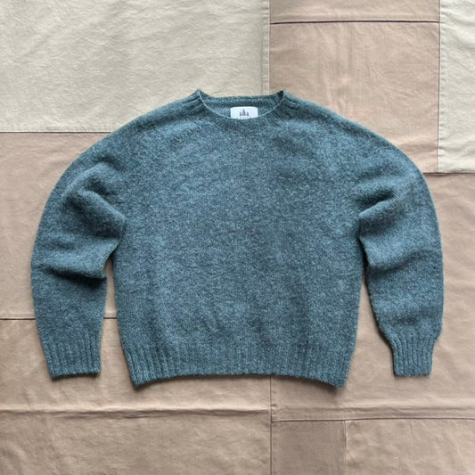 Women's Brushed Shaggy Crew Sweater, Verdigris