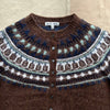 Charlotte Fairisle Sweater in Wool, Chestnut