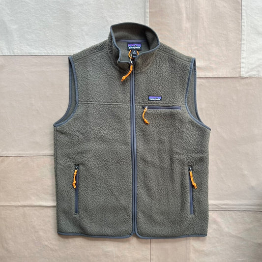 Men's Retro Pile Vest, Basin Green