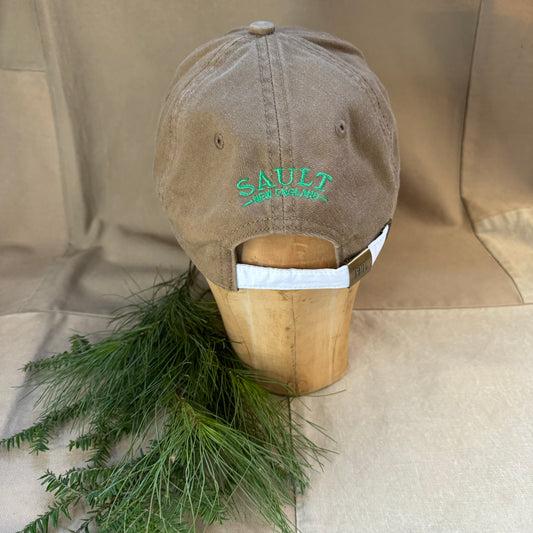 Pine Tree Needlepoint Cap, Dark Khaki