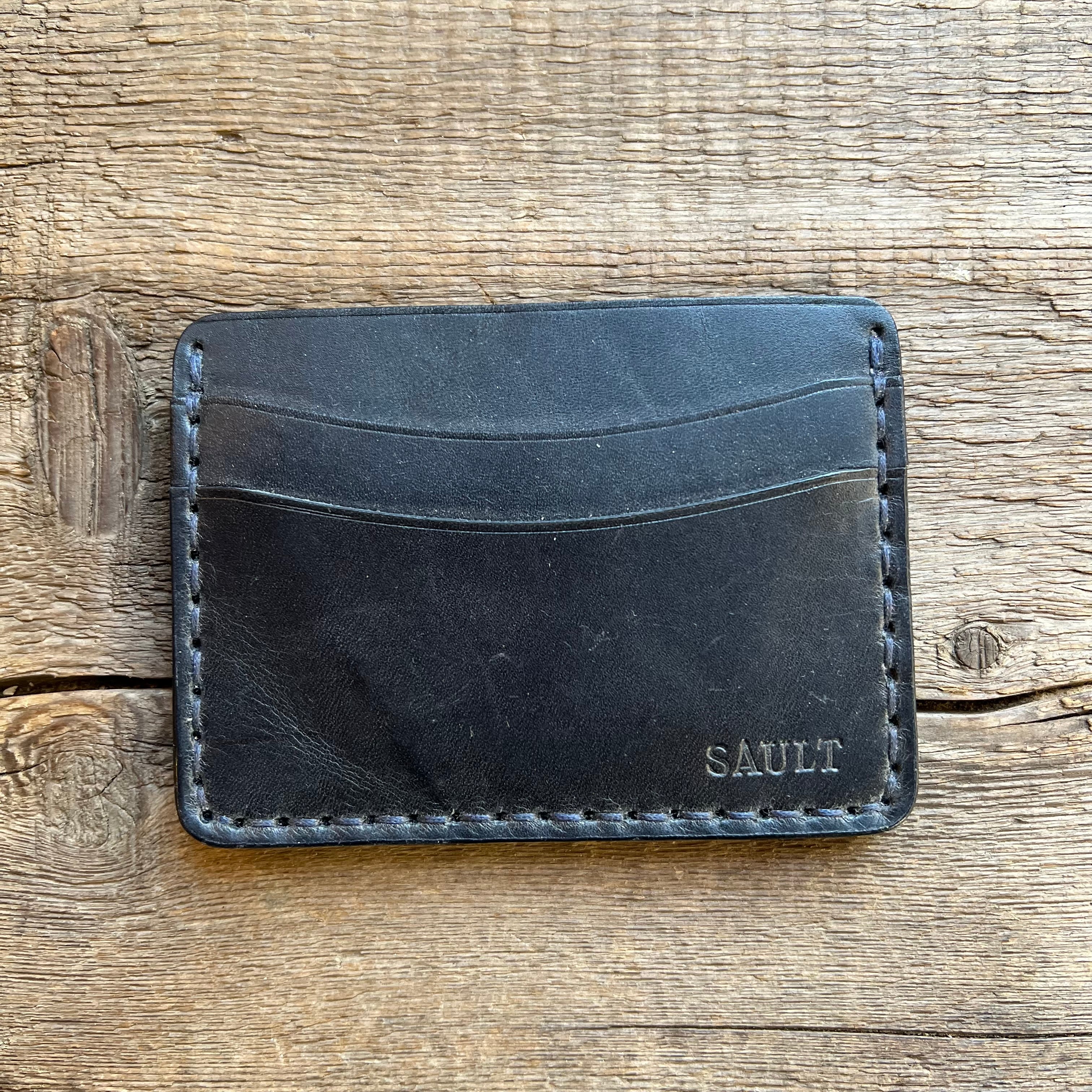 Hand Stitched Wallet, Navy – SAULT New England