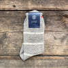 Pinstripe British Wool Socks, Silver