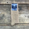 Plain Rib Donegal Wool Socks, Caramel