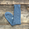 Plain Rib Donegal Wool Socks, Denim
