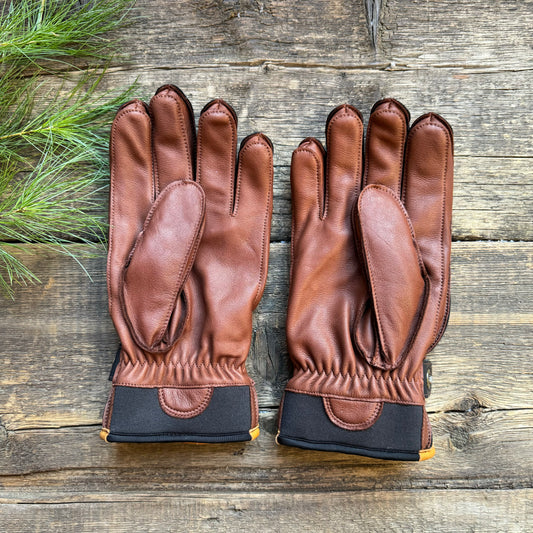 Wakayama Gloves, Navy/Brown