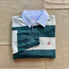 Cotton Striped Rugby Shirt, Green Multi