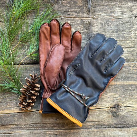 Wakayama Gloves, Navy/Brown