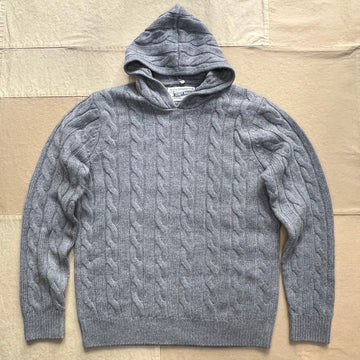 Wool Hooded Sweater, Grey