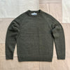 Waffle Knit Crew Sweater, Olive