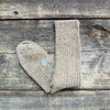Plain Rib Donegal Wool Socks, Caramel