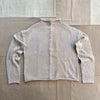 Taylor Roll Neck Cardigan in Cotton Cashmere, Vellum