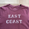 Women's East Coast T-shirt, Washed Maroon
